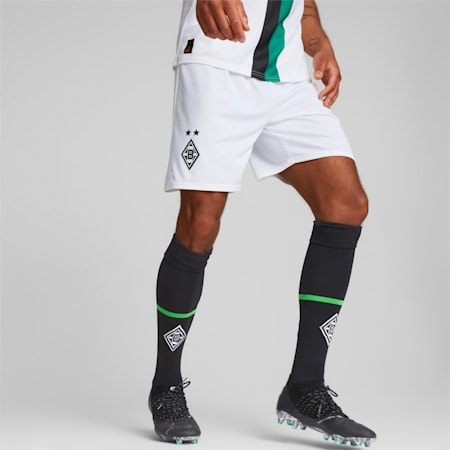 Borussia Mönchengladbach 22/23 Replica Shorts Heren, Puma White-Puma Black-Power Green, small