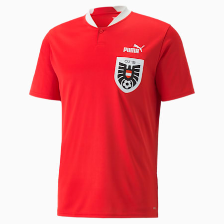 Camiseta Austria Local 22/23 Replica Hombre, Puma Red-Puma White, small