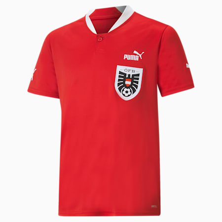 Austria Domowa 22/23 Replika Jersey Młodzieży, Puma Red-Puma White, small