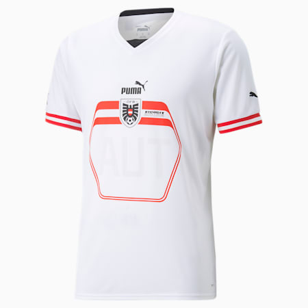 Oostenrijk Uit 22/23 Replica Jersey Heren, Puma White-Puma Black, small