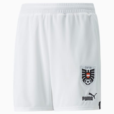 Österreich 22/23 Replik-Heimspiel-Shorts für Jugendliche, Puma White-Puma Black, small