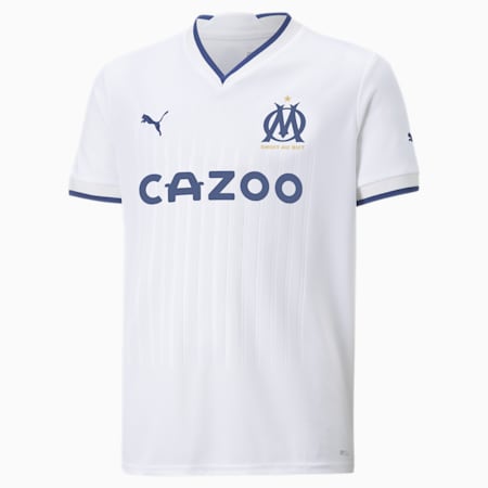 Olympique de Marseille Home 22/23 Replica Jersey Youth, Puma White-Limoges, small-IND