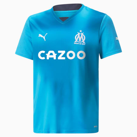 Olympique de Marseille Third 22/23 Replica Jersey Youth, Bleu Azur-Mykonos Blue, small-DFA