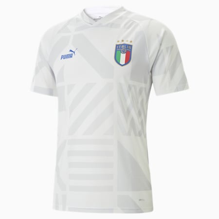 Italia Football Away Prematch Jersey Hombres, Puma White-Feather Gray, small