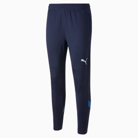 Pantalones de entrenamiento de fútbol de Italia para hombres, Peacoat-Ignite Blue, small