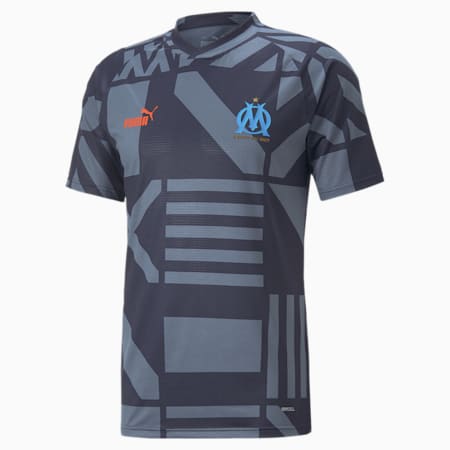 Olympique de Marseille Prematch voetbalshirt heren, Parisian Night-Bleu Azur, small
