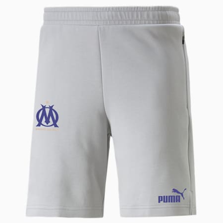 Olympique de Marseille Football Casuals Shorts Men, Harbor Mist-Limoges, small