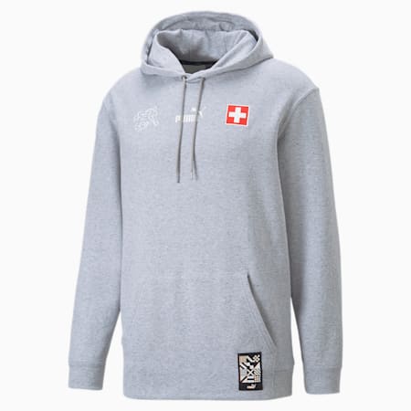 Switzerland ftblCulture hoodie voor heren, Medium Gray Heather, small