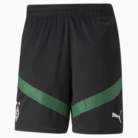 Pantaloncini da allenamento da calcio Borussia Mönchengladbach da uomo, Puma Black-Power Green, small