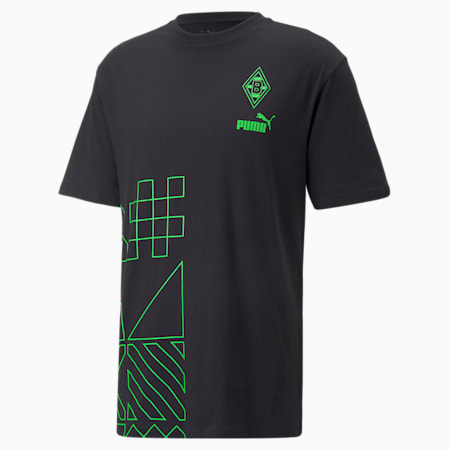 Borussia Mönchengladbach ftblCulture T-Shirt Herren, Puma Black-Puma White-Classic Green, small
