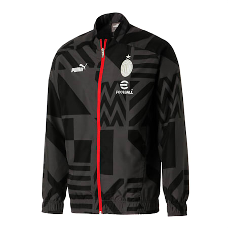 A.C. Milan Pre-match Football Jacket Men, Puma Black-Asphalt, small-SEA