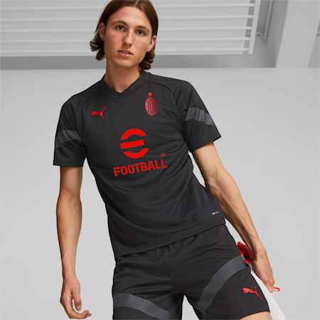 A.C. Milan Football Training Jersey Men, Puma Black-Asphalt, small-DFA