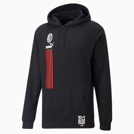 A.C. Milan ftblCulture hoodie voor heren, Puma Black-Tango Red, small