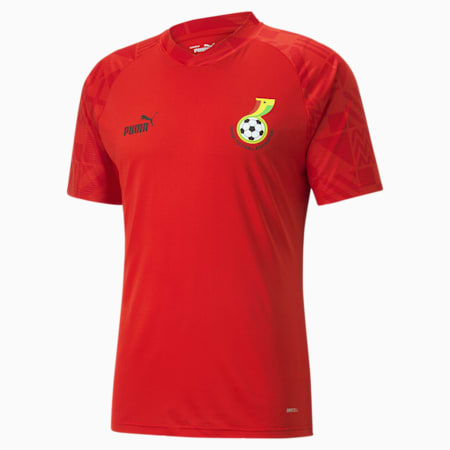 Camiseta de prepartido de fútbol de Ghana para hombre, Puma Red-Puma Black, small