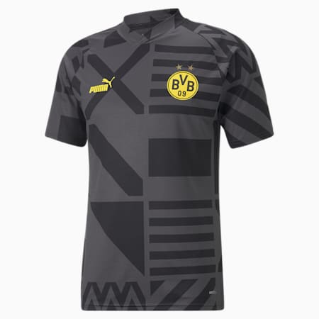 Borussia Dortmund Football Prematch Jersey Men, Puma Black-Asphalt, small