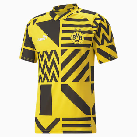 Borussia Dortmund Football Prematch Jersey Men, Puma Black-Cyber Yellow, small-SEA