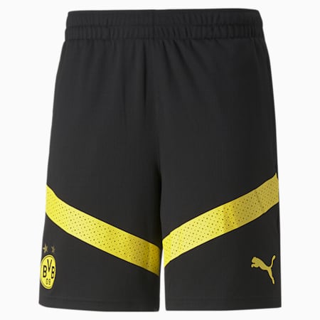 Shorts da training per calcio Borussia Dortmund da uomo, Puma Black-Cyber Yellow, small