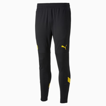 Pantalon d’entraînement de football Borussia Dortmund Homme, Puma Black-Cyber Yellow, small