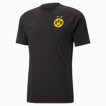 T-shirt da calcio Casuals Borussia Dortmund da uomo, Puma Black, small