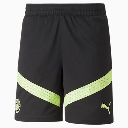Shorts da training per calcio Manchester City F.C. da uomo, Puma Black-Fizzy Light, small