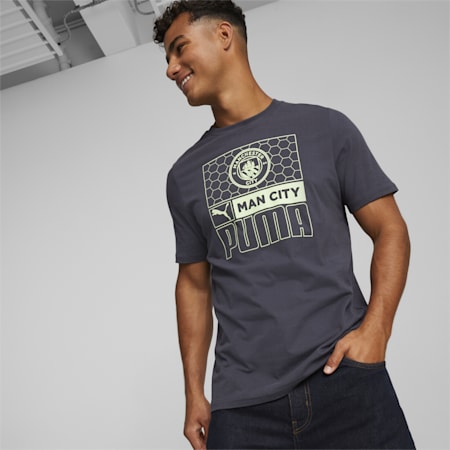 Casuals Fußballhose für in Schwarz Damen Herren Bekleidung Herren T-Shirts Kurzarm T-Shirts PUMA Manchester City F.C 