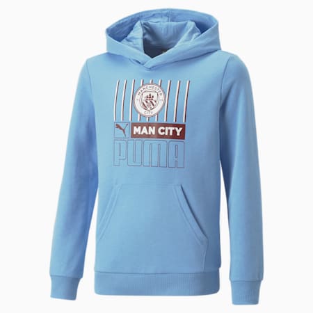 Manchester City F.C. Football ftblCore Hoodie Youth, Team Light Blue-Intense Red, small