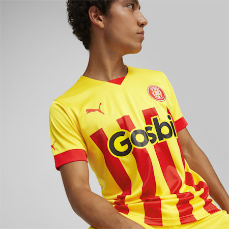 Camiseta Girona FC Visitante 22/23 Réplica Hombre, Spectra Yellow-High Risk Red, small