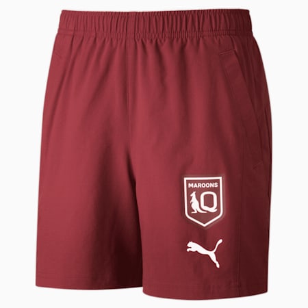 Queensland Maroons Youth Training Short, Burgundy, small-AUS