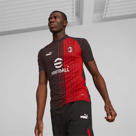 Maillot d’avant-match A.C. Milan, PUMA Black-Tango Red, small