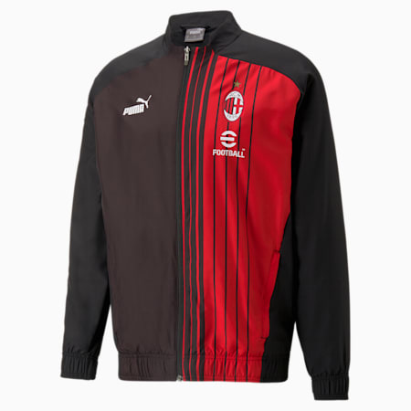 A.C. Milan Prematch Jacket Men, PUMA Black-Tango Red, small-DFA