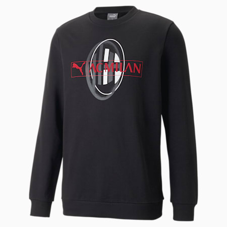 A.C. Milan ftblLegacy Sweatshirt Men, PUMA Black-Tango Red, small