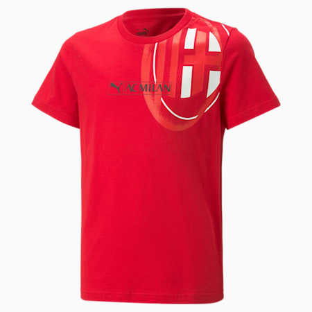 T-shirt A.C. Milan ftblLegacy per ragazzi, Tango Red -PUMA Black, small