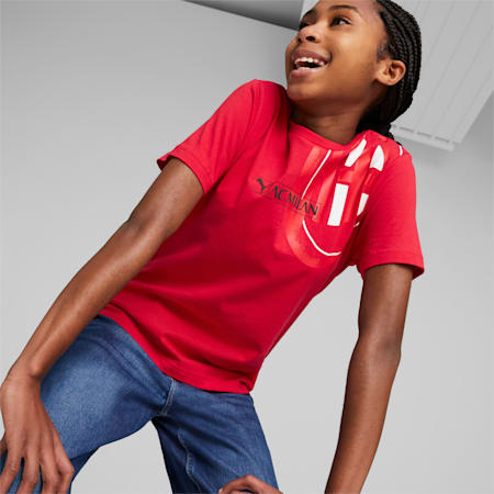 A.C. Milan ftblLegacy Tee Youth, Tango Red -PUMA Black, small