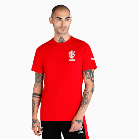 Royal Challengers Bangalore Graphic Men's T-Shirt, High Risk Red-Puma White, small-IND