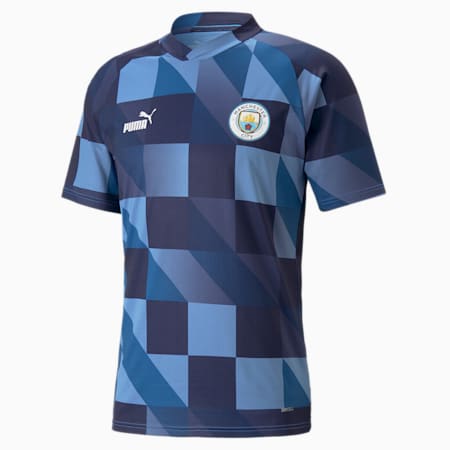 Manchester City F.C. Prematch Jersey Men, Lake Blue-PUMA Navy, small-THA