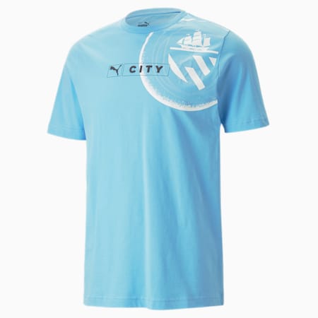 เสื้อยืดผู้ชาย Manchester City F.C ftblLegacy, Team Light Blue-PUMA Black, small-THA