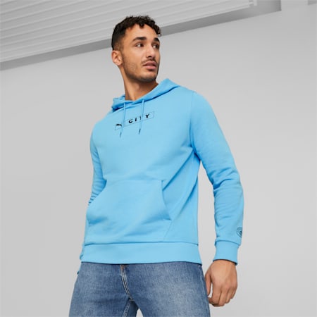 Manchester City ftblLegacy Hoodie Men, Team Light Blue-PUMA Black, small