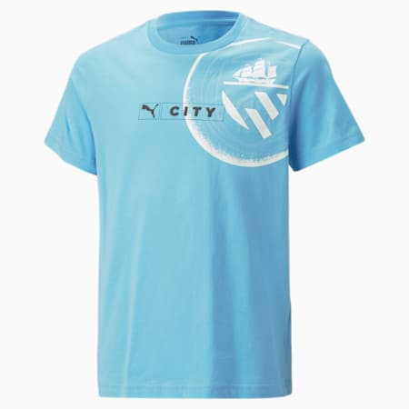 Manchester City ftblLegacy Tee Youth, Team Light Blue-PUMA Black, small