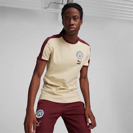 Manchester City F.C. ftblHeritage T7 T-Shirt Herren, Granola-Aubergine, small