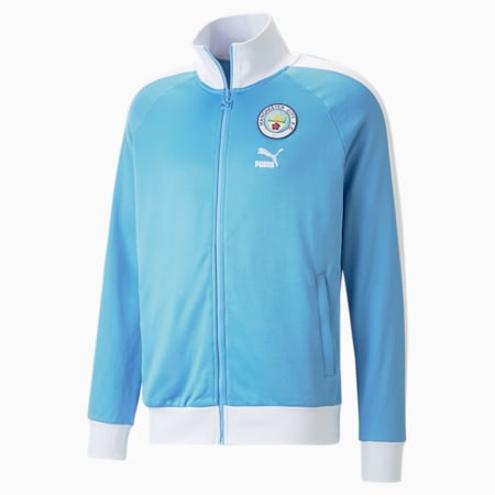 Manchester City F.C. ftblHeritage T7 Track Jacket Men, Team Light Blue-PUMA White, small