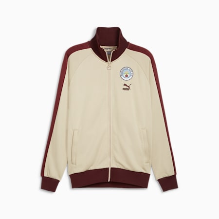 Track Jacket Manchester City F.C. ftblHeritage T7 da uomo, Granola-Aubergine, small