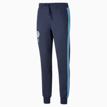 Manchester City F.C. ftblHeritage T7 trainingsbroek voor heren, PUMA Navy-Team Light Blue, small