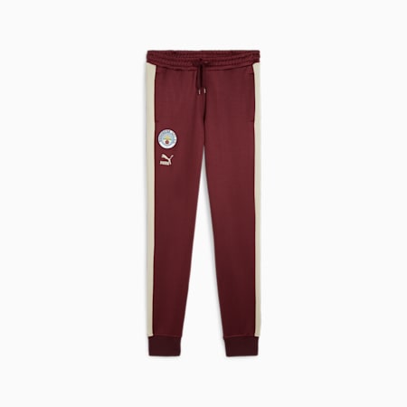 Pantalones deportivos ftblHeritage T7 del Manchester City F.C. para hombre, Aubergine-Granola, small