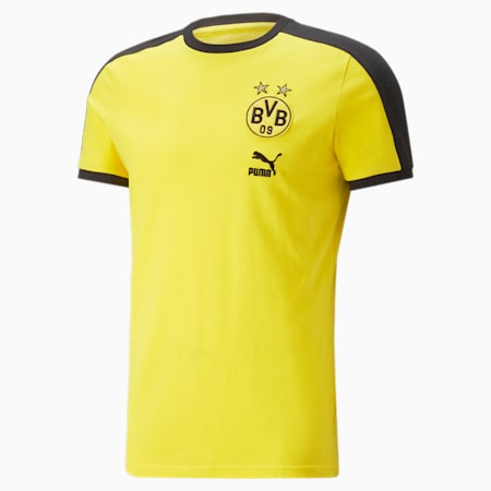 T-shirt Borussia Dortmund ftblHeritage T7 da uomo, Cyber Yellow, small