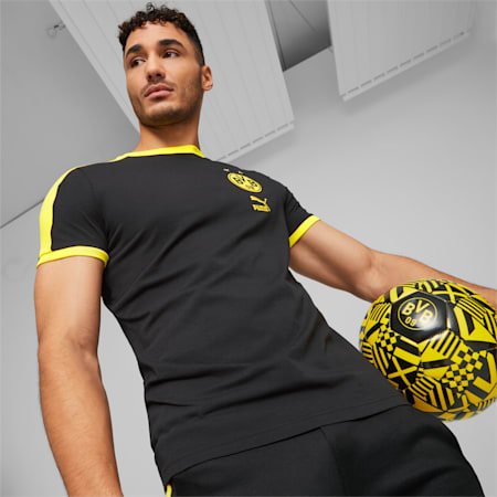 T-shirt Borussia Dortmund ftblHeritage T7 da uomo, PUMA Black, small