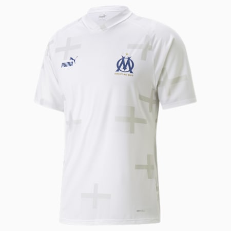 Męska koszulka sportowa Olympique de Marseille, Clyde Royal-PUMA White, small