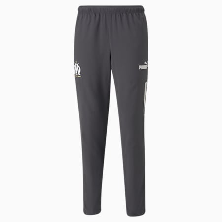 Pantalon d’avant-match Olympique de Marseille, Strong Gray-PUMA White, small