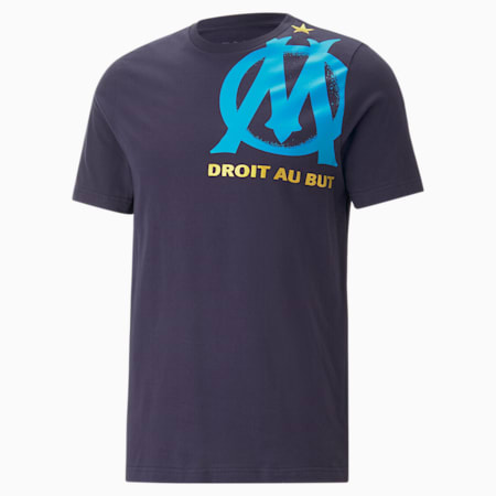 Olympique de Marseille ftblLegacy T-Shirt, New Navy-Bleu Azur, small