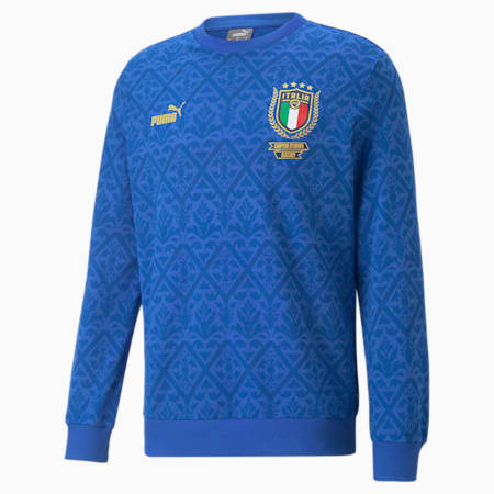 FIGC Graphic Winner Herren Fußball-Sweatshirt, Team Power Blue-Lapis Blue, small