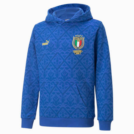 Italia Graphic Winner Youth Hoodie, Team Power Blue-Lapis Blue, small-IND
